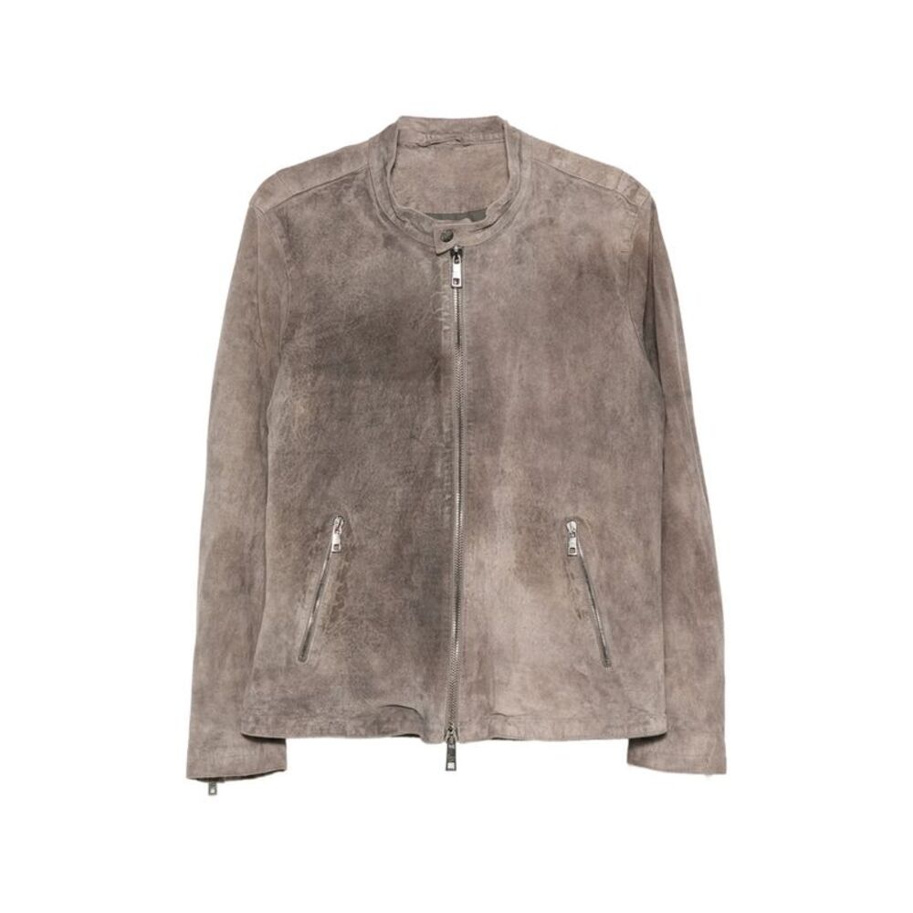 Giorgio Brato Grey Jackets - Leather Jackets Men